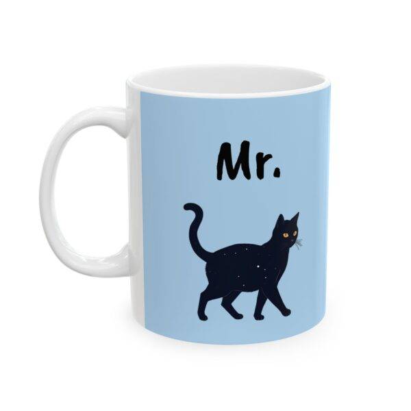 Couples Mug Mr. - Black Cat, Blue