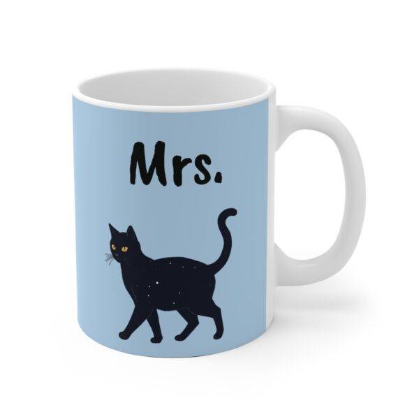 Couples Mug Mrs. - Black Cat, Blue (EU) - Image 2