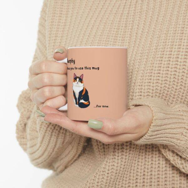 Personalized Cat Mug Calico - Sassy Cat Beige - Image 5