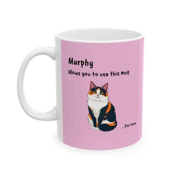 Personalized Cat Mug Calico - Sassy Cat Pink