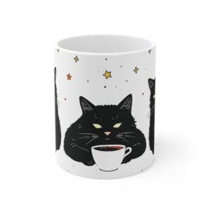 Black Cats Coffee Mug – Perfect for Cat Lovers & Coffee Lovers (EU)