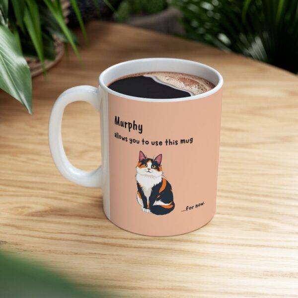 Personalized Cat Mug Calico - Sassy Cat Beige - Image 4