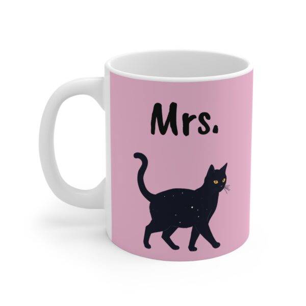 Couples Mug Mrs. - Black Cat, Pink (EU)