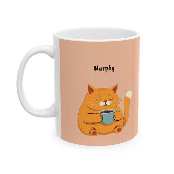 Custom Mug Orange Cat Coffee Beige