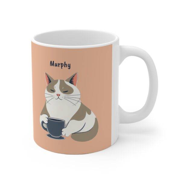 Personalized Mug Bicolor Cat Coffee Beige (EU) - Image 3