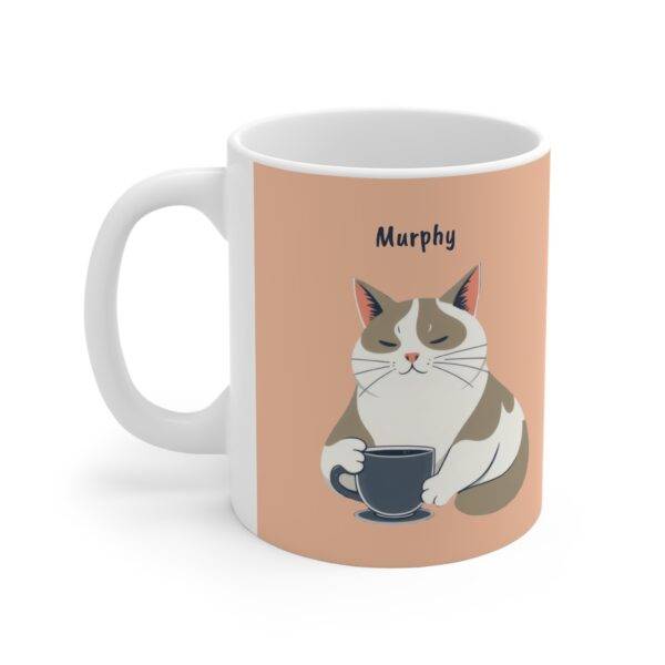 Personalized Mug Bicolor Cat Coffee Beige (EU)