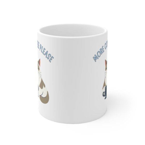 Coffee Mug Bicolor Cat "More Coffee Please" (EU) - Image 2