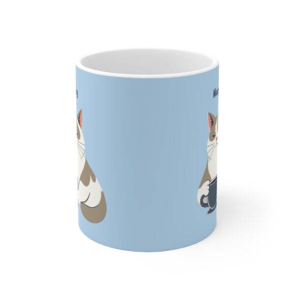 Personalized Mug Bicolor Cat Coffee Blue (EU) - Image 2