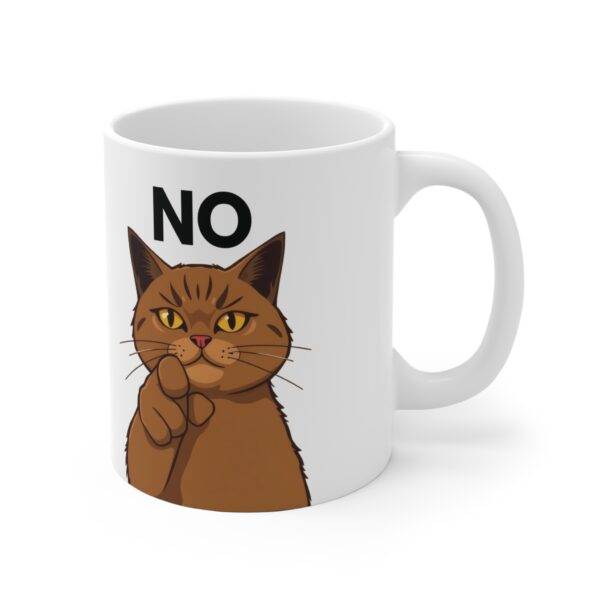 Personalized Mug Sassy Cat "NO" (EU) - Image 3