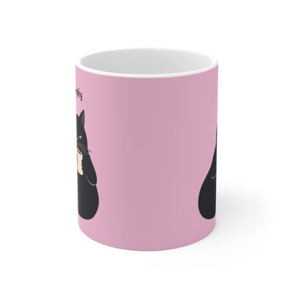 Custom Mug Black Cat Coffee Cup for Cat Lovers - Pink (EU) - Image 4