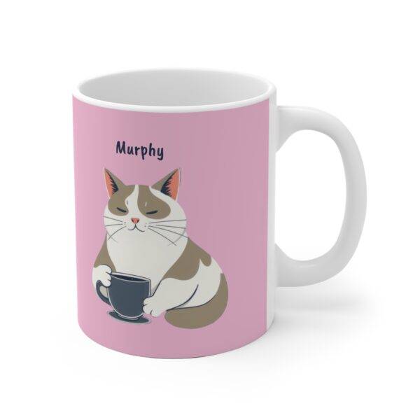 Personalized Mug Bicolor Cat Coffee Pink (EU) - Image 2