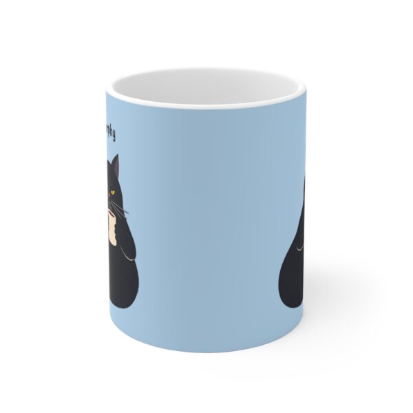 Custom Mug Black Cat Coffee Cup for Cat Lovers - Blue (EU) - Image 4