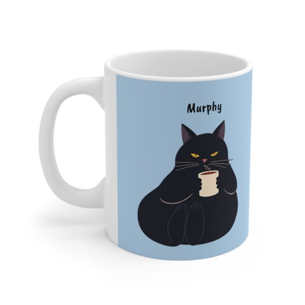 Custom Mug Black Cat Coffee Cup for Cat Lovers - Blue (EU)