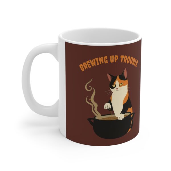 Halloween Mug Calico Cat "Brewing up trouble" - Brown (EU)