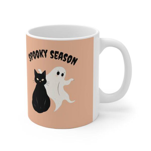 Halloween Mug Ghost & Black Cat - Beige (EU) - Image 2