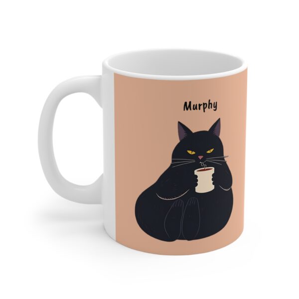 Custom Mug Black Cat Coffee Cup for Cat Lovers - Beige (EU)