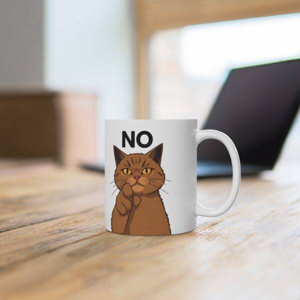 Personalized Mug Sassy Cat "NO" (EU) - Image 4