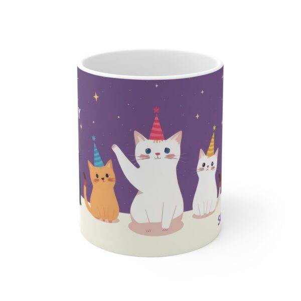 Personalized Birthday Mug Party Cats "Happy Birthday" - Purple (EU) - Image 3