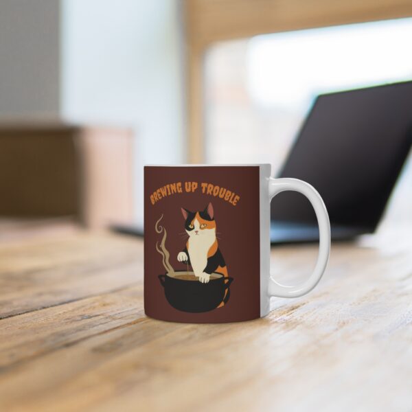Halloween Mug Calico Cat "Brewing up trouble" - Brown (EU) - Image 3