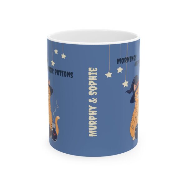 Custom Halloween Bundle Mug + Towel Orange Cat Witch - Blue (EU) - Image 3