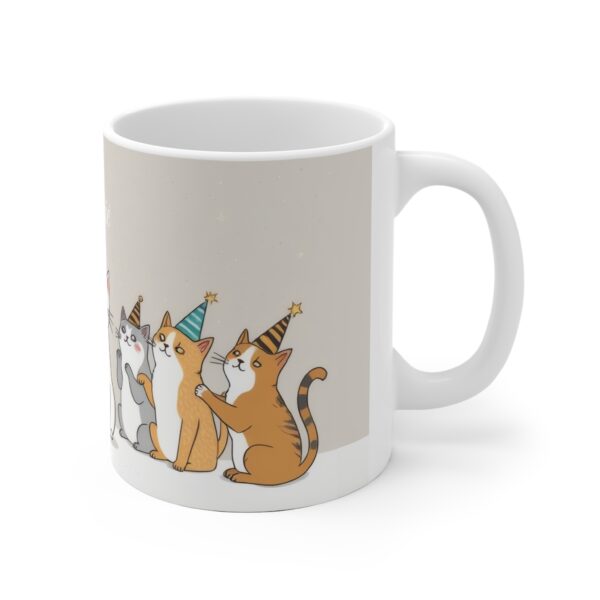Custom Birthday Mug Cats Party "Happy Birthday" - Beige (EU) - Image 4