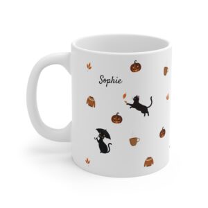 Custom Halloween Mug Little Black Cats (EU)