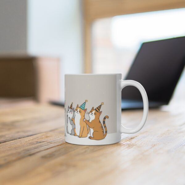 Custom Birthday Mug Cats Party "Happy Birthday" - Beige (EU) - Image 5