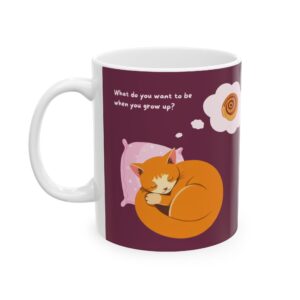 Coffee Cup for Cat Lovers - Cute Orange Cat Cinnamon Roll