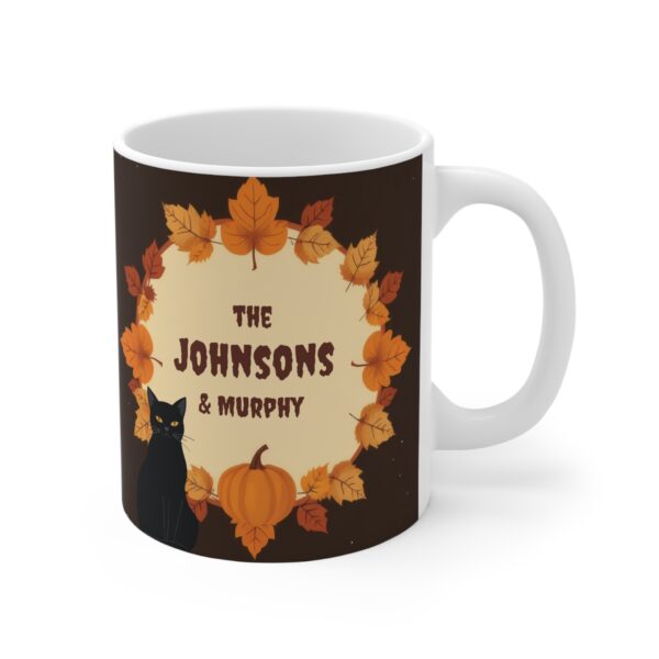 Custom Family Name Halloween Mug with Black Cat (EU) - Image 2