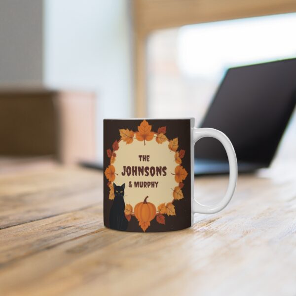 Custom Family Name Halloween Mug with Black Cat (EU) - Image 3
