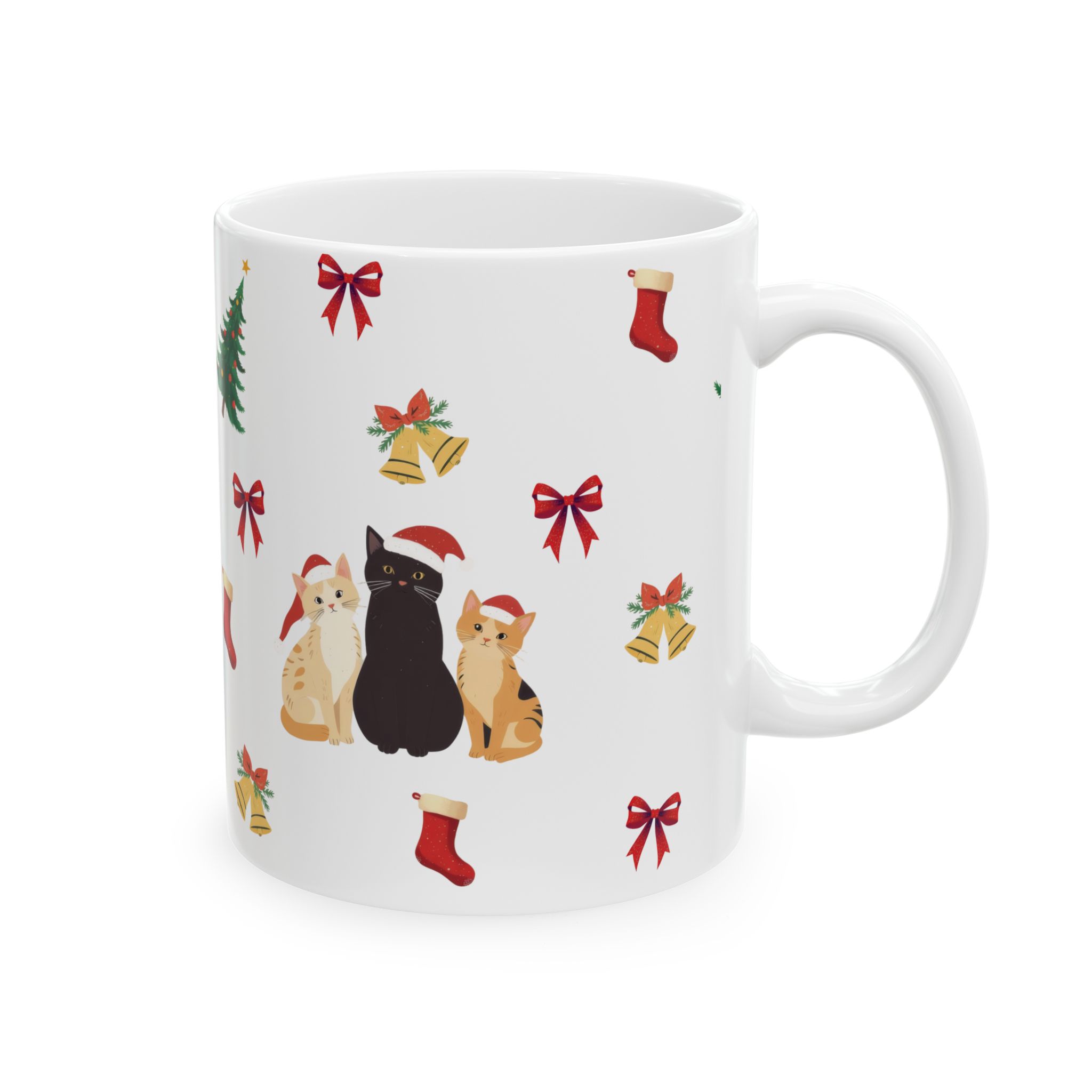 Minimalist Christmas Mug - Coffee Cup for Cat Lovers - Image 2