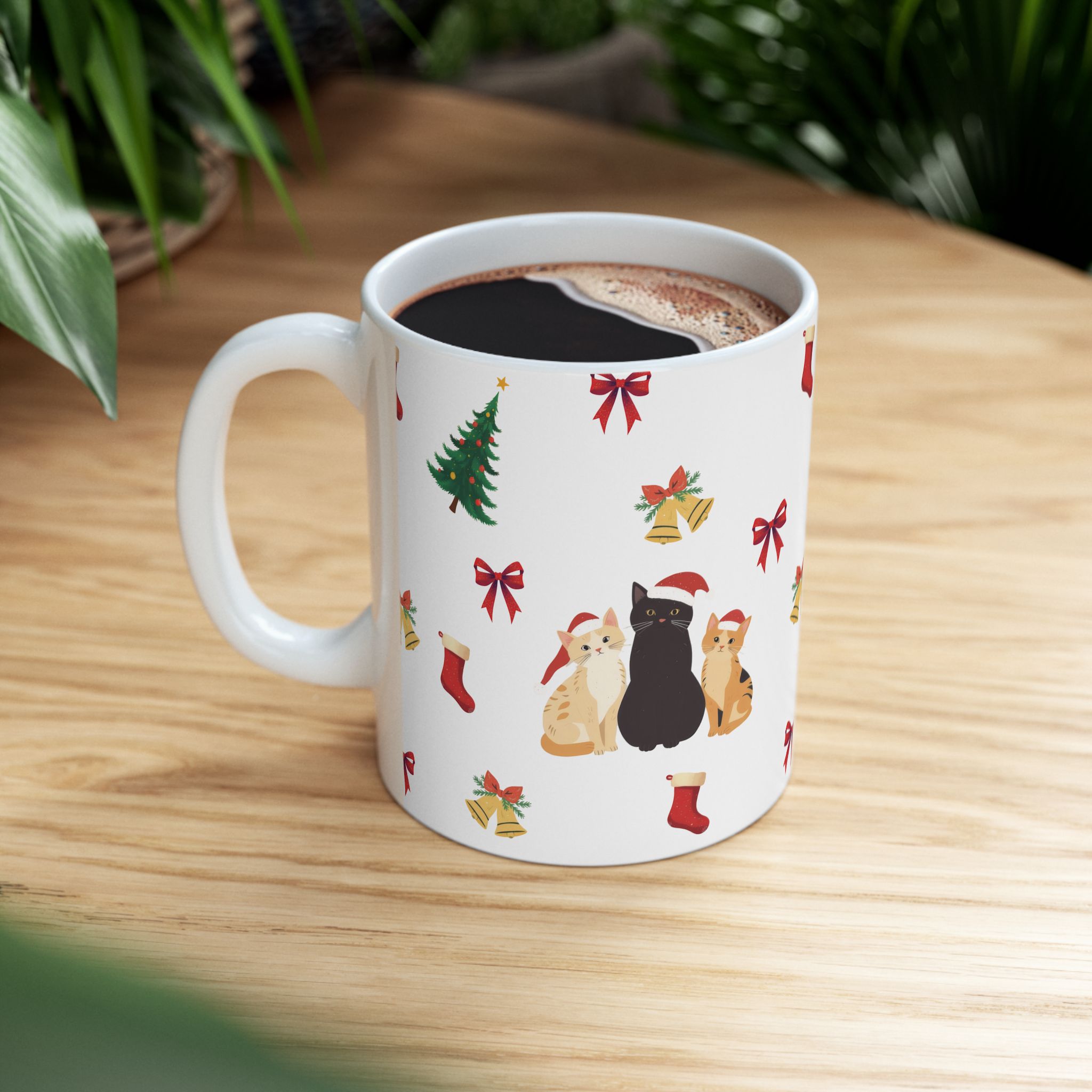 Minimalist Christmas Mug - Coffee Cup for Cat Lovers - Image 6